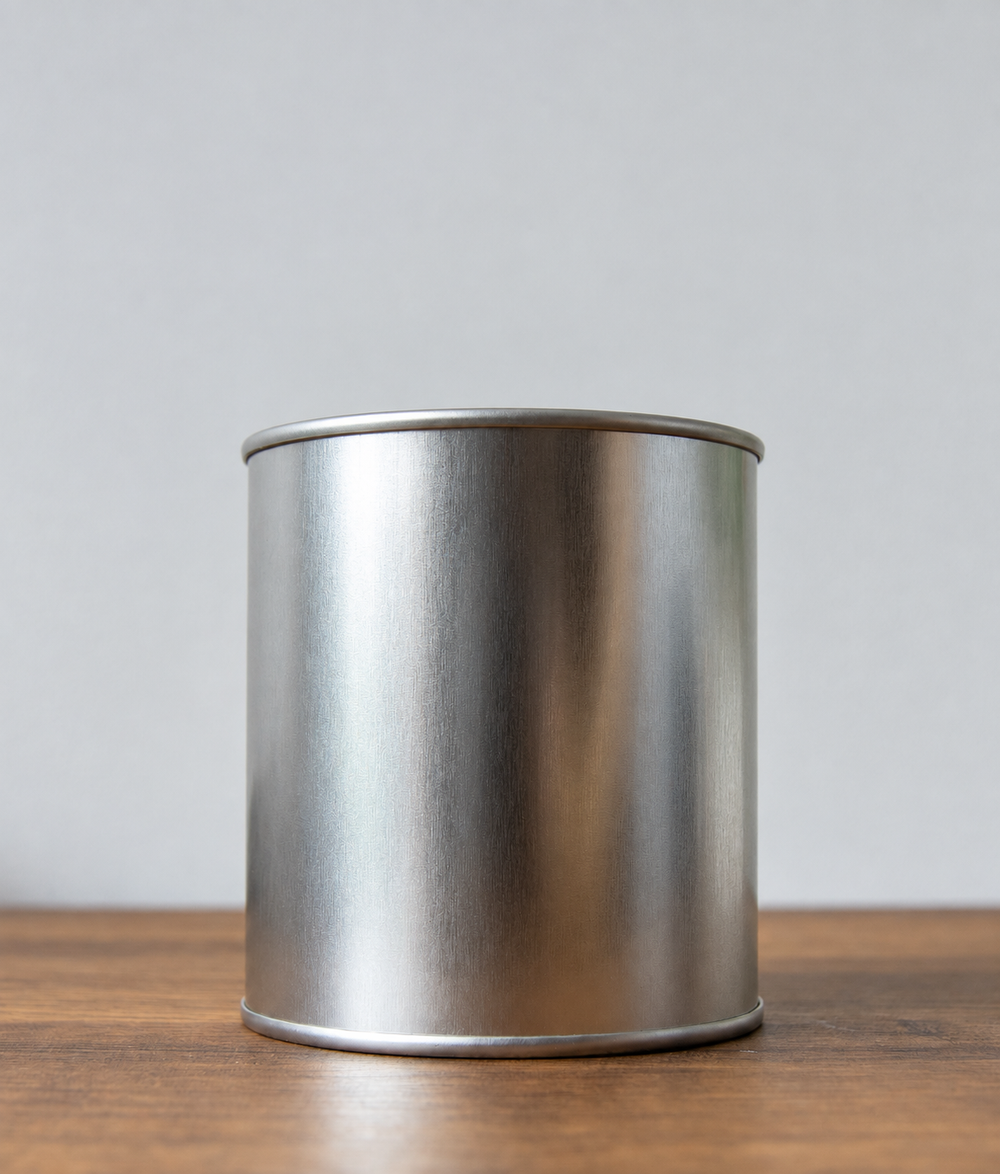 180g white label paint candle tin 